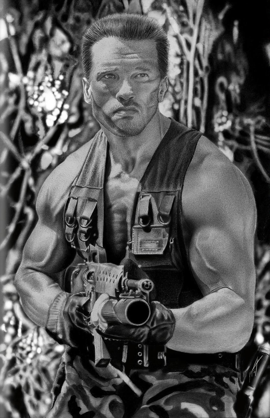 FAME: SCHWARZENEGER DAVID SANCHEZ (SIGNED) NYCC EXCLUSIVE PREDATOR VIRGIN FOIL VARIANT (LTD. 50) (10/17/2024)