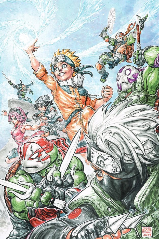 TEENAGE MUTANT NINJA TURTLES X NARUTO #1 FREDDIE WILLIAMS II EXCLUSIVE VIRGIN FOIL VARIANT (LTD. 1000) (11/20/2024)
