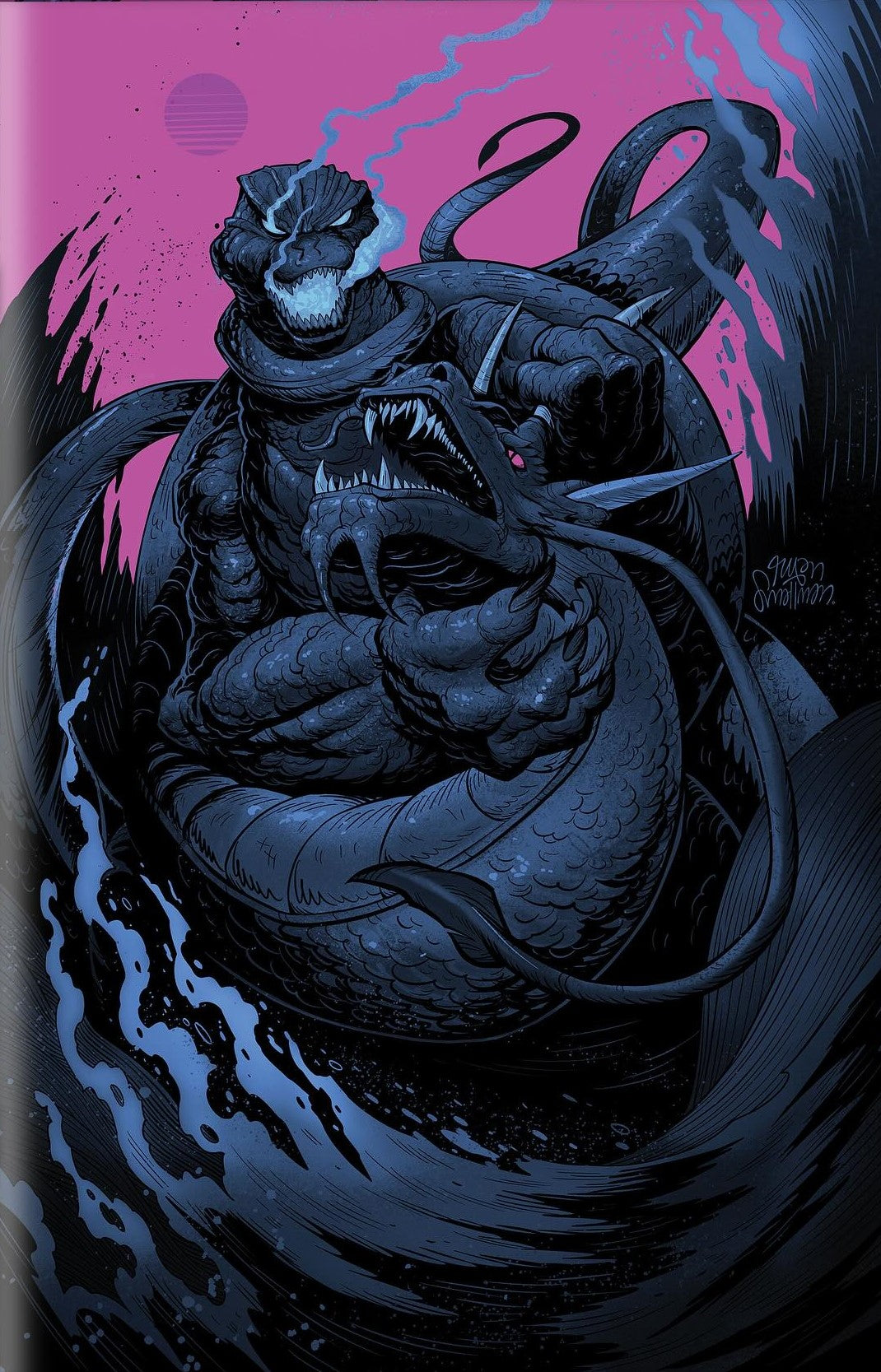 GODZILLA: RIVALS VS. MANDA #1 RYAN SMALLMAN NYCC EXCLUSIVE VIRGIN VARIANT (LTD. 600) (10/17/2024)