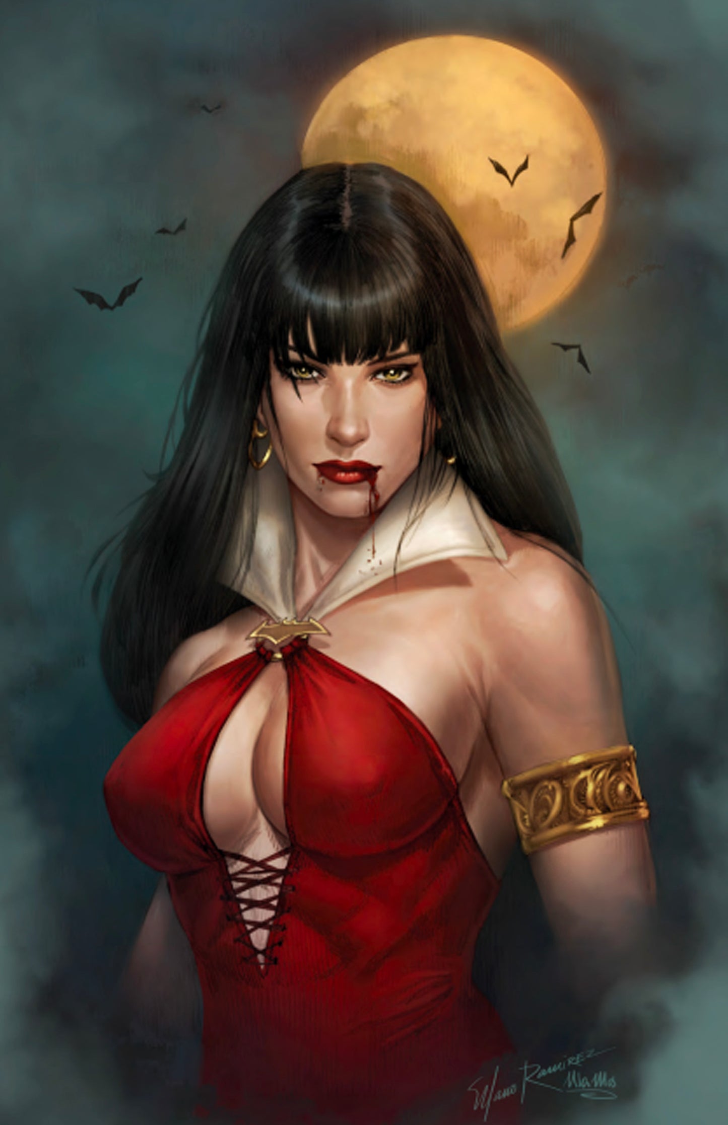 VAMPIRELLA #5 - MANUEL RAMIREZ EXCLUSIVE YELLOW MOON VARIANT NYCC 2025