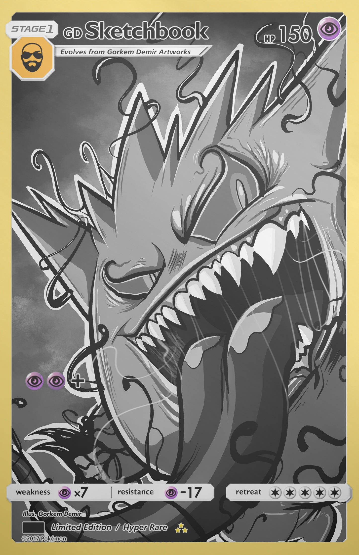 GORKEM DEMIR SKETCHBOOK - GENGAMIZED BLACK & WHITE - NYCC 2025 EXCLUSIVE