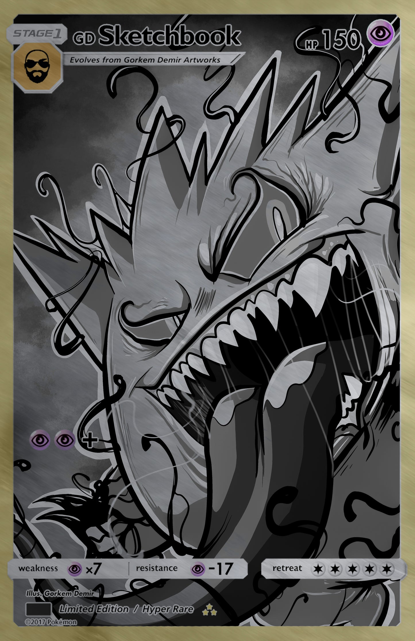 GORKEM DEMIR SKETCHBOOK - GENGAMIZED BLACK & WHITE - NYCC 2025 EXCLUSIVE
