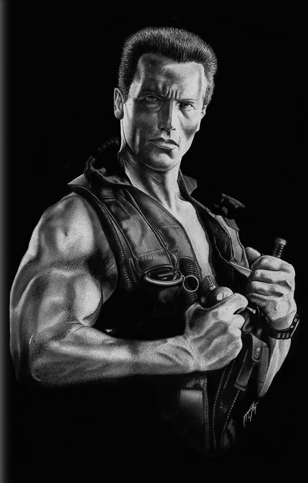 FAME: SCHWARZENEGER DAVID SANCHEZ (SIGNED) NYCC EXCLUSIVE COMMANDO VIRGIN FOIL VARIANT (LTD. 50) (10/17/2024)