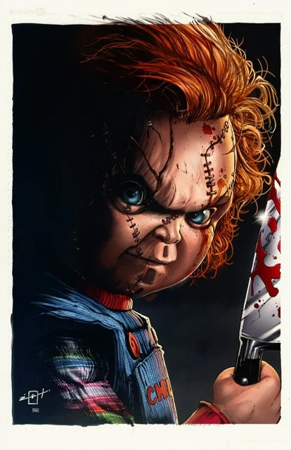 BIRTH OF A SLASHER #1 "CHUCKY" JONATHAN URIBE BALTIMORECON EMBOSSED-VARNISH LTD. 100