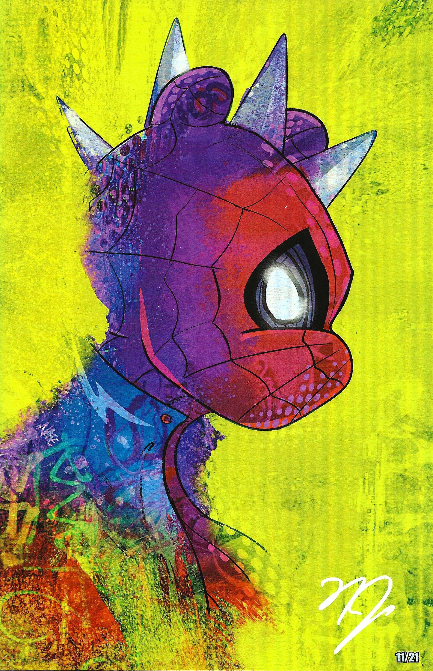 DO YOU POOH SPIDER PUNK POOH #1 NATE JOHNSON (SIGNED) EXCLUSIVE YELLOW FOIL VARIANT (LTD. 21) (06/01/2023)