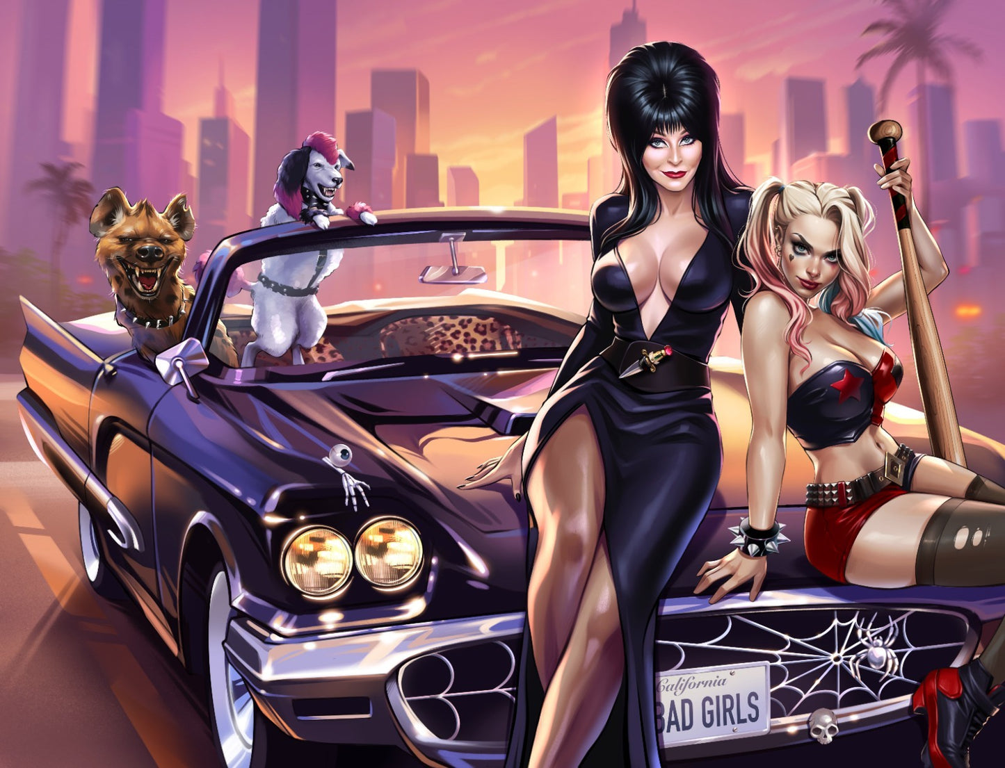 HARLEY QUINN X ELVIRA #1 - KATYA SINYUKHINA COVER A WRAPAROUND NYCC 2025