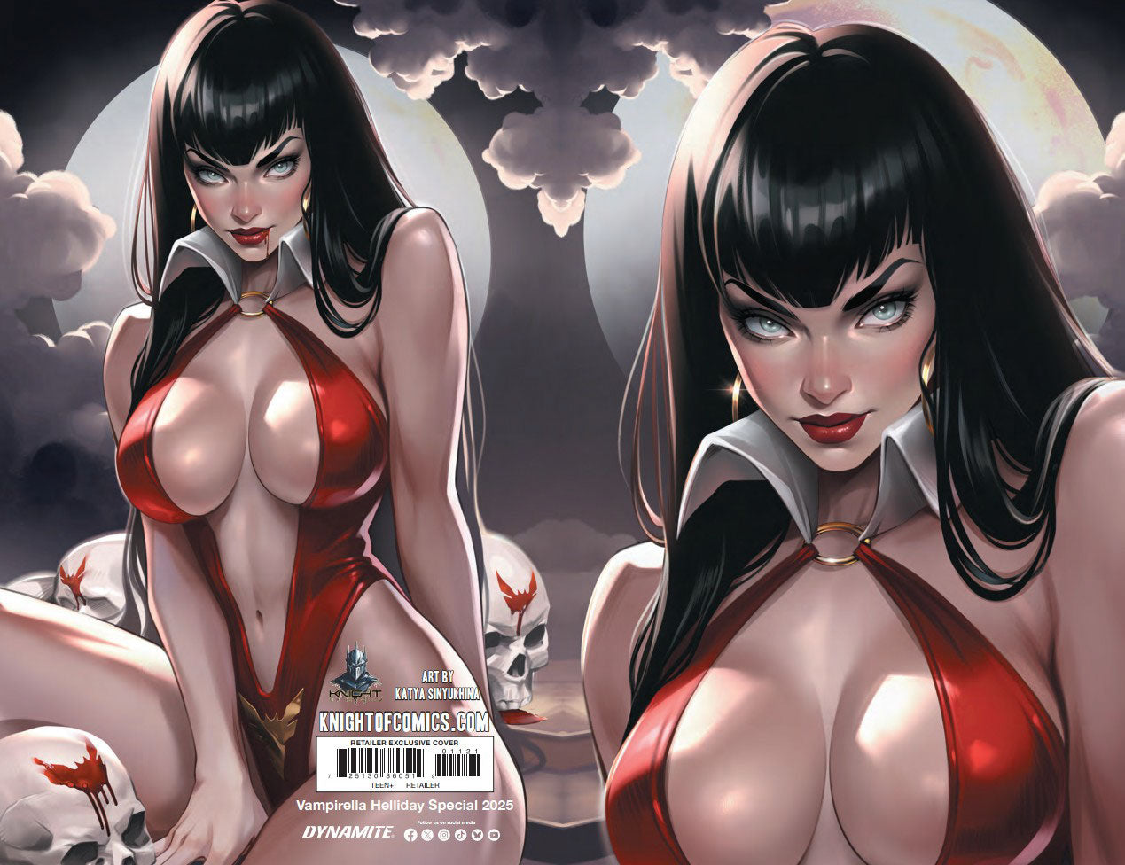 VAMPIRELLA HELLIDAY SPECIAL 2025 - KATYA SINYUKHINA WRAPAROUND COVER A LTD 350 FANEXPO NEW ORLEANS EXCLUSIVE