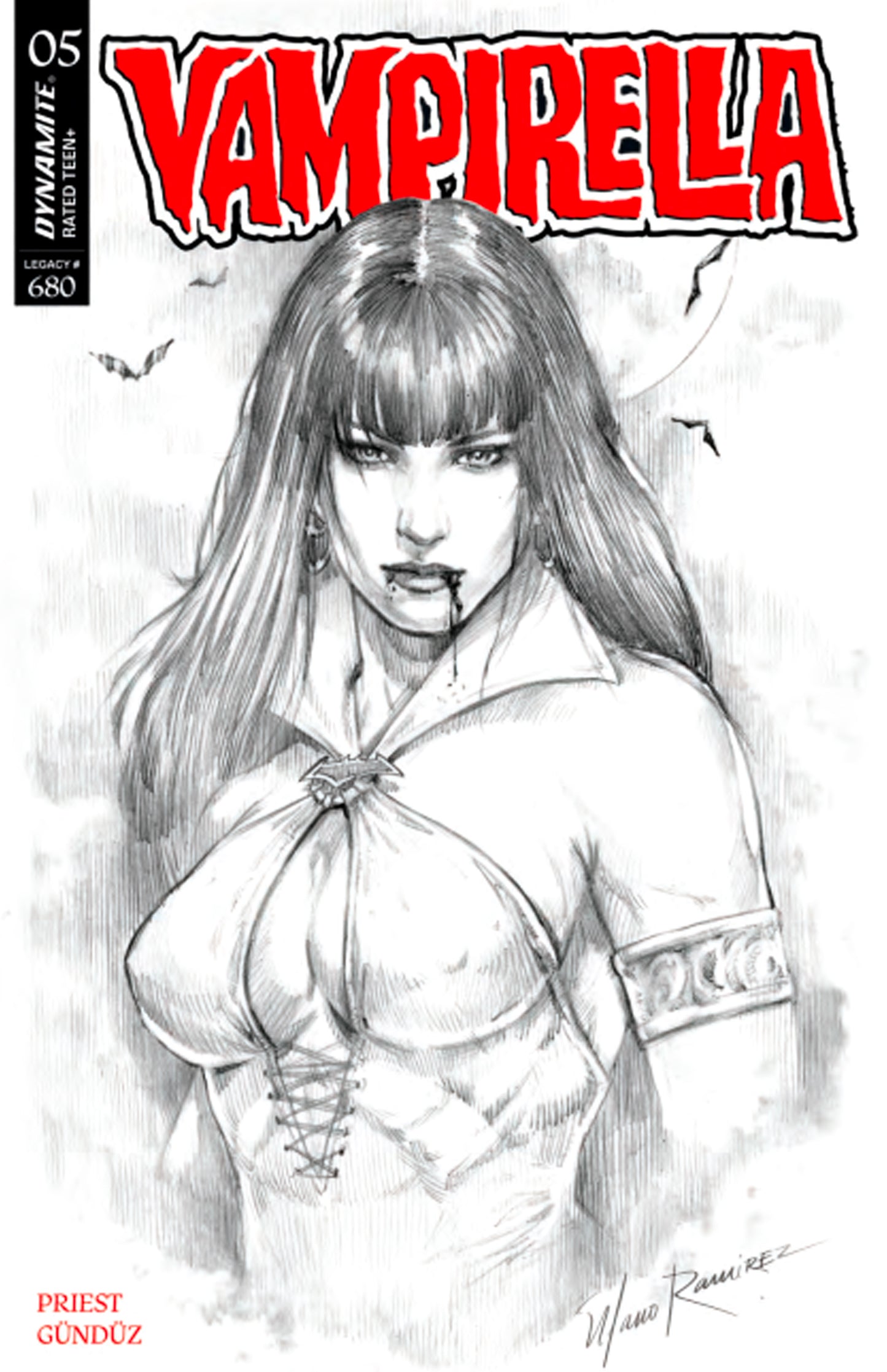 VAMPIRELLA #5 - MANUEL RAMIREZ EXCLUSIVE SKETCH VARIANT NYCC 2025