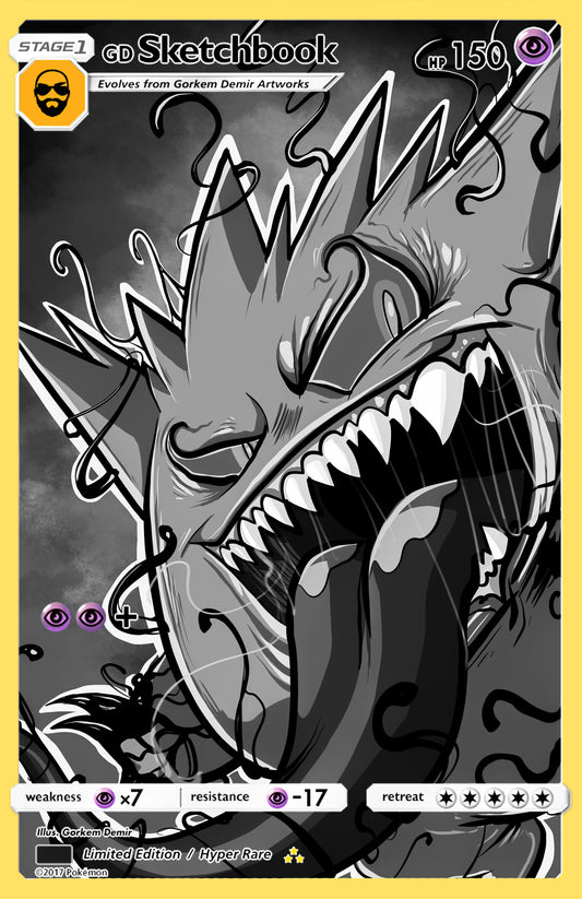 GORKEM DEMIR SKETCHBOOK  - GENGAMIZED BLACK & WHITE - NYCC 2025 EXCLUSIVE