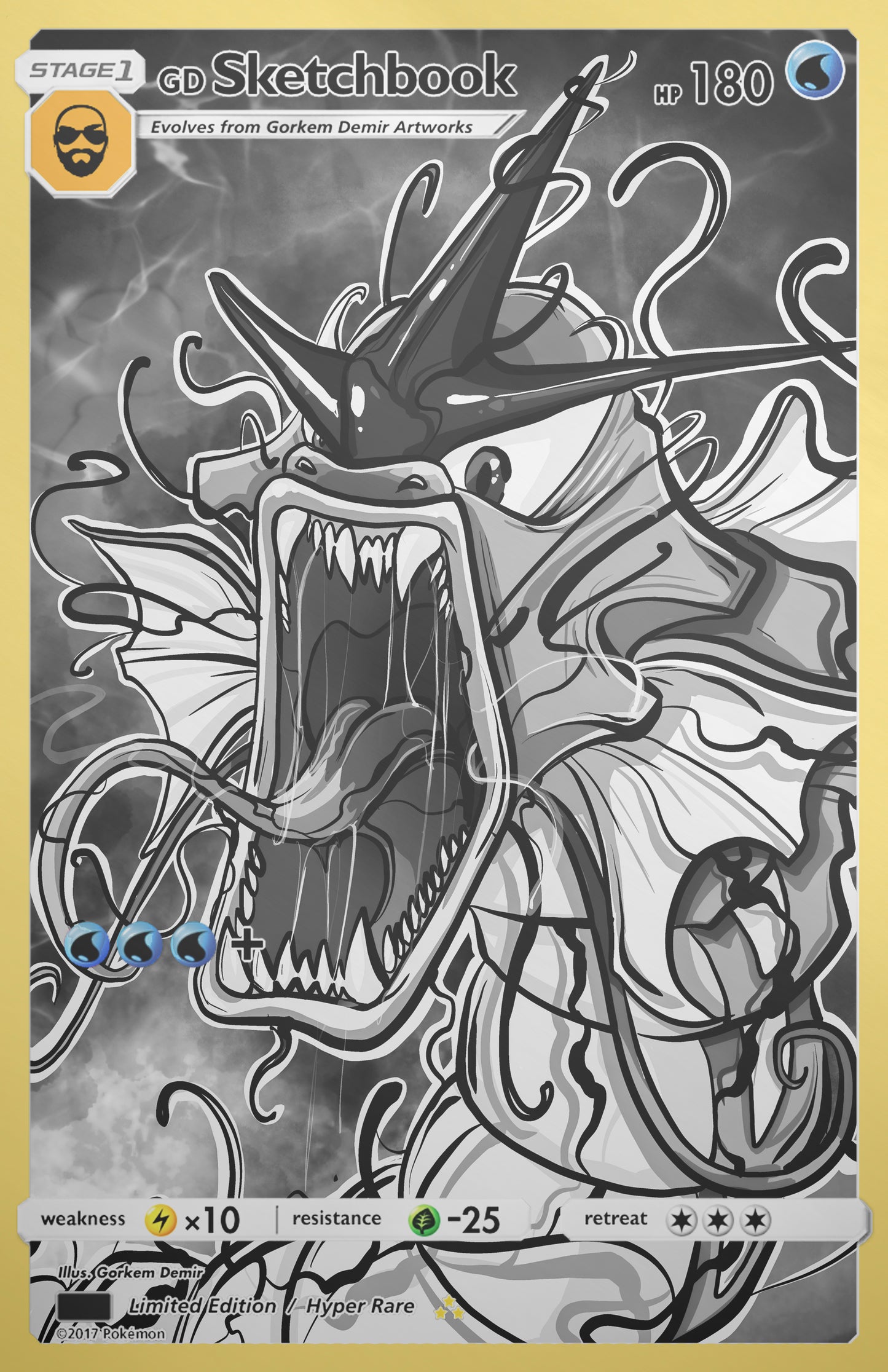 GORKEM DEMIR SKETCHBOOK  -  GYRAMIZED BLACK & WHITE - NYCC 2025 EXCLUSIVE