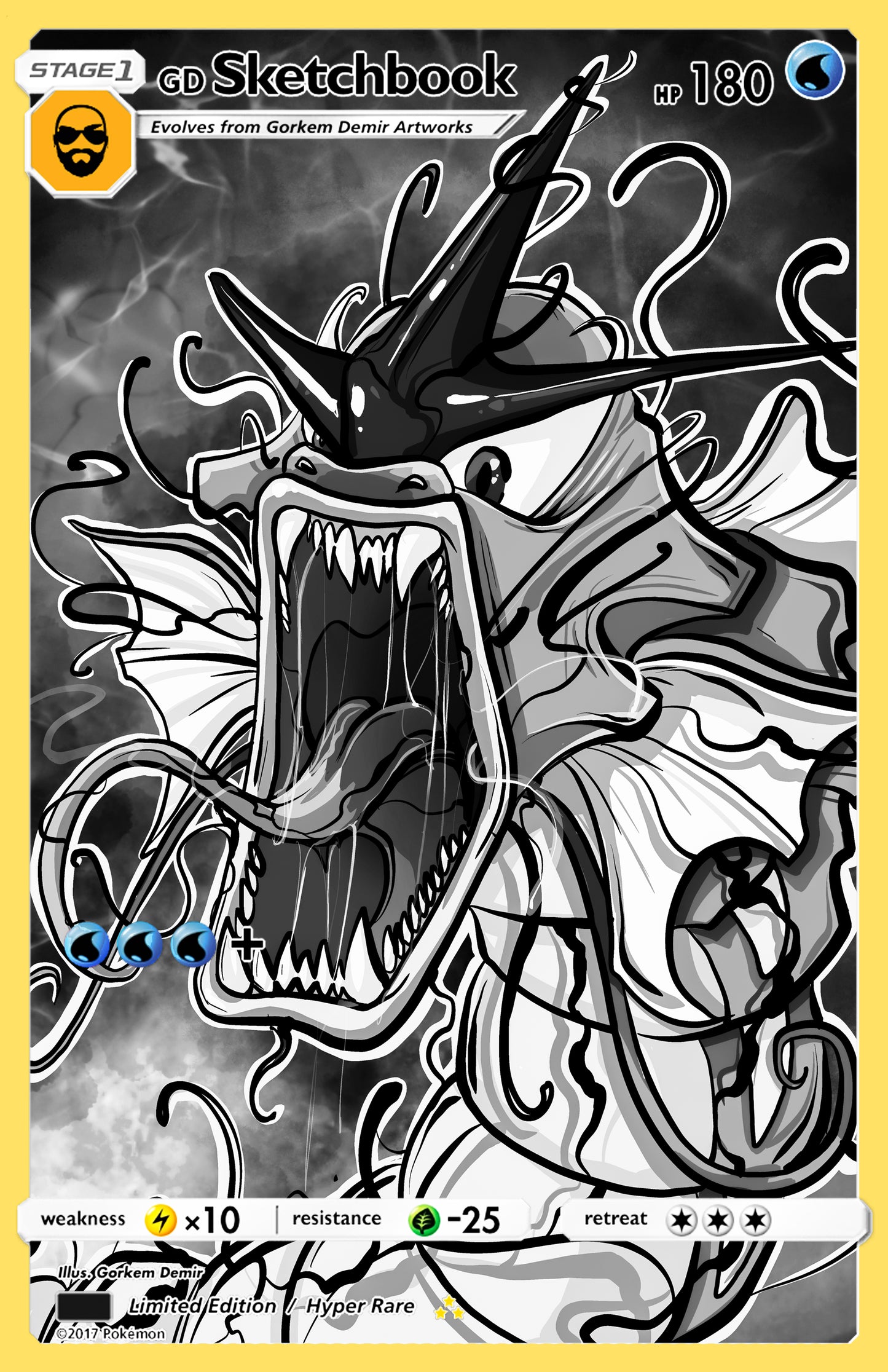 GORKEM DEMIR SKETCHBOOK  -  GYRAMIZED BLACK & WHITE - NYCC 2025 EXCLUSIVE