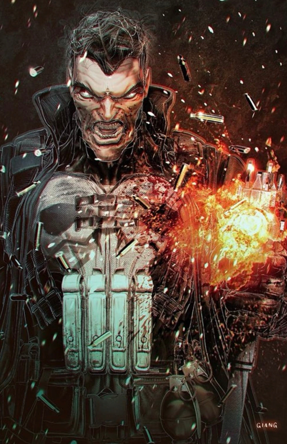 PUNISHER RED BAND #1 - JOHN GIANG VIRGIN VARIANT FANEXPO NEW ORLEANS EXCLUSIVE