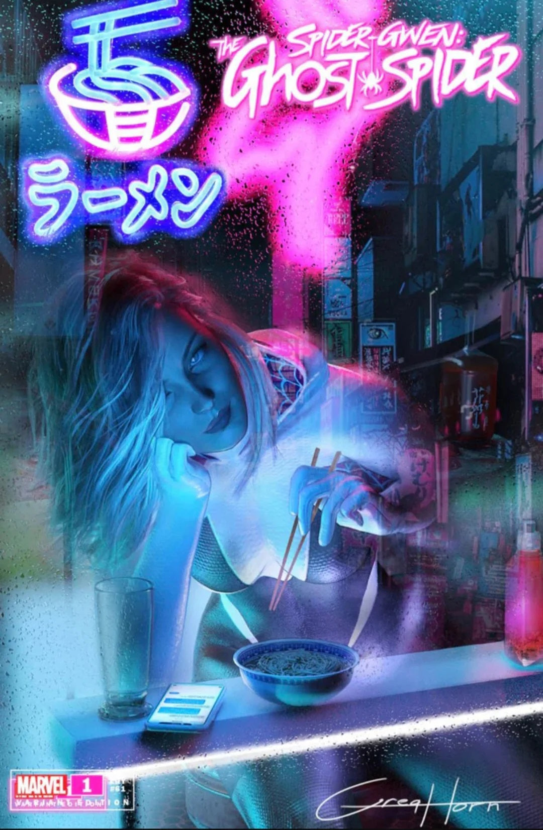 SPIDER-GWEN THE GHOST SPIDER #1 GREG HORN EXCLUSIVE VAR (05/22/2024)