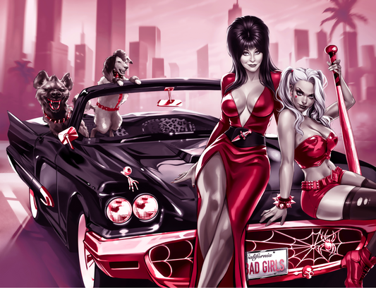 HARLEY QUINN X ELVIRA #1 — KATYA SINYUKHINA WRAPAROUND NYCC 2025 EXCLUSIVE ROSE GOLD VARIANT LTD. 200