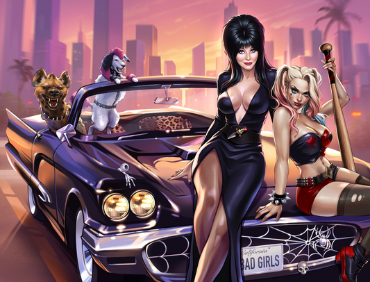 HARLEY QUINN X ELVIRA #1 — KATYA SINYUKHINA WRAPAROUND NYCC 2025 EXCLUSIVE LTD. 500