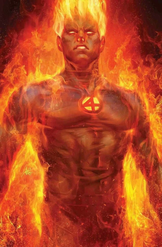 FANTASTIC FOUR #1 🔑 STANLEY 'ARTGERM' LAU HUMAN TORCH EXCLUSIVE VIRGIN VARIANT