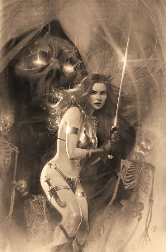 RED SONJA: EMPIRE OF THE DAMNED #1 JOSHUA MIDDLETON SEPIA INCENTIVE VIRGIN VARIANT RATIO 1:15