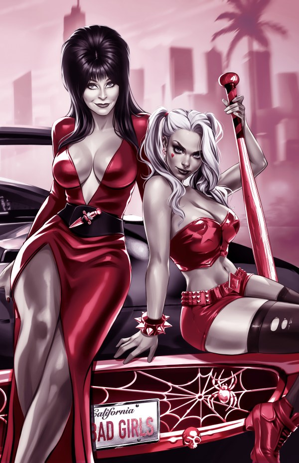 Harley Quinn X Elvira #1 Knight of Comics NYCC 2025 Exclusive Katya Sinyukhina COVER C Variant