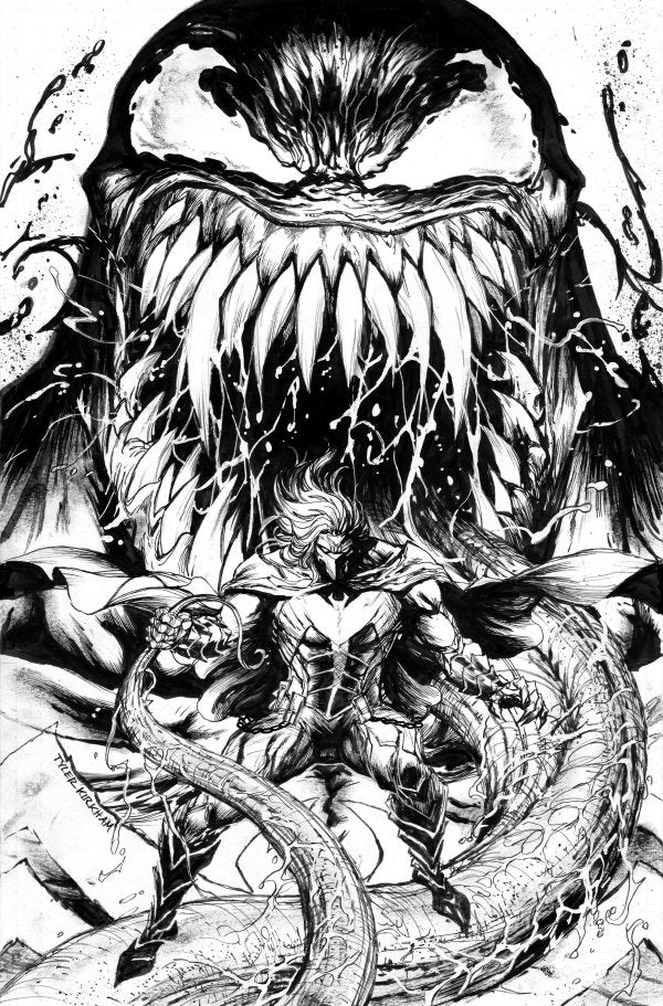 VENOM #26 🔑 TYLER KIRKHAM EXCLUSIVE BLACK & WHITE VIRGIN VARIANT