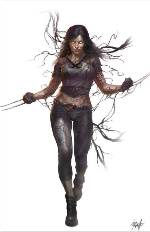 X-23 #1 LUCIO PARRILLO WHITE BACKGROUND VENOMIZED SDCC EXCLUSIVE VIRGIN VARIANT