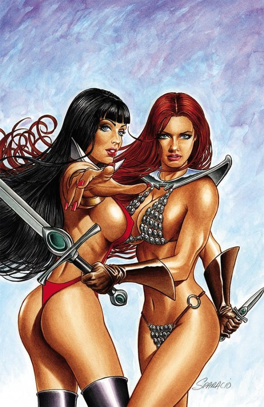 VAMPIRELLA / RED SONJA #1  MARK SPARACIO NYCC EXCLUSIVE VIRGIN VARIANT