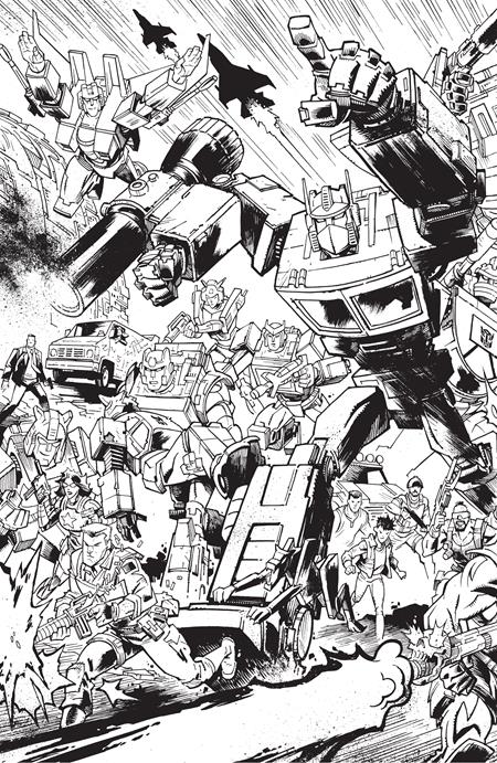TRANSFORMERS #16 🔑 JASON HOWARD BLACK & WHITE VIRGIN VARIANT