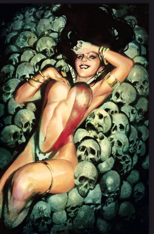 VAMPIRELLA VS. THE SUPERPOWERS #1 BEN HARVEY EXCLUSIVE VIRGIN VARIANT