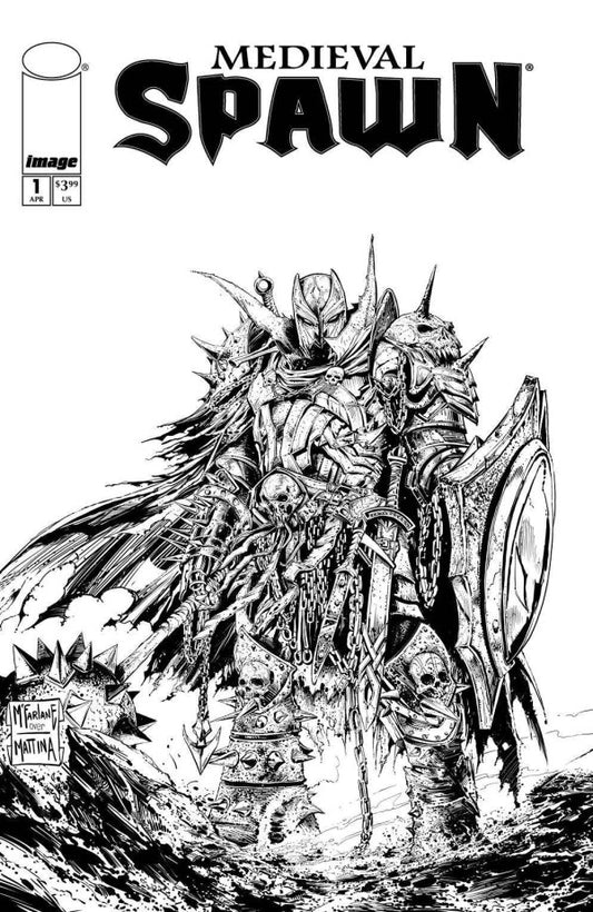 MEDIEVAL SPAWN #1 FRANCESCO MATTINA BLACK & WHITE VARIANT