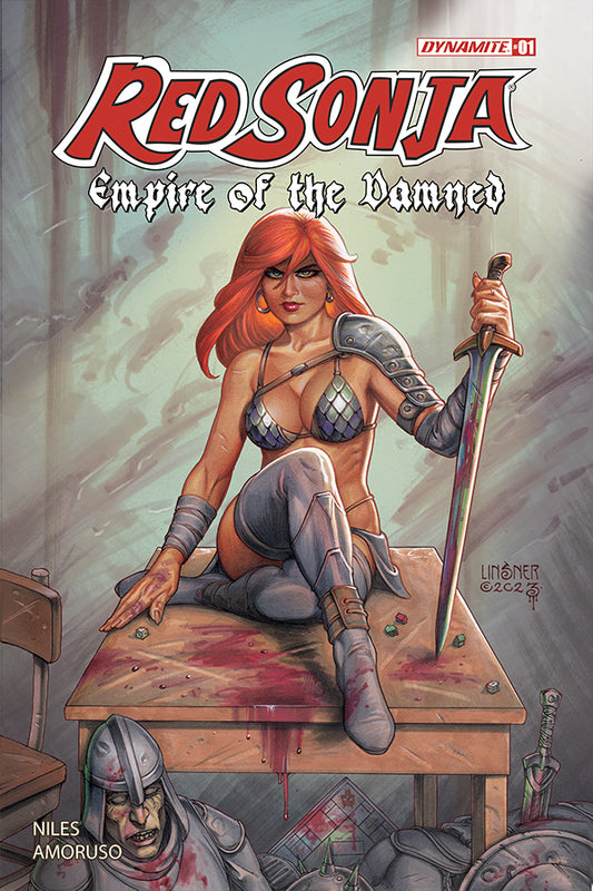 RED SONJA: EMPIRE OF THE DAMNED #1 JOSEPH MICHAEL LINSNER EXCLUSIVE FOIL INCENTIVE VIRGIN VARIANT RATIO 1:10